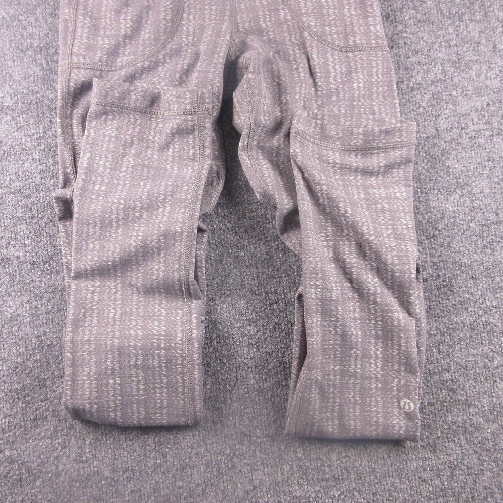 Lululemon Sweatpants Womens Gray Flecked Knit Straight Leg Yoga Athletic - Picture 4 of 10